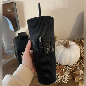 Starbucks 24oz Black Tumbler with Lid and Straw
